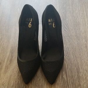 New Mesh Styled  Black Pumps